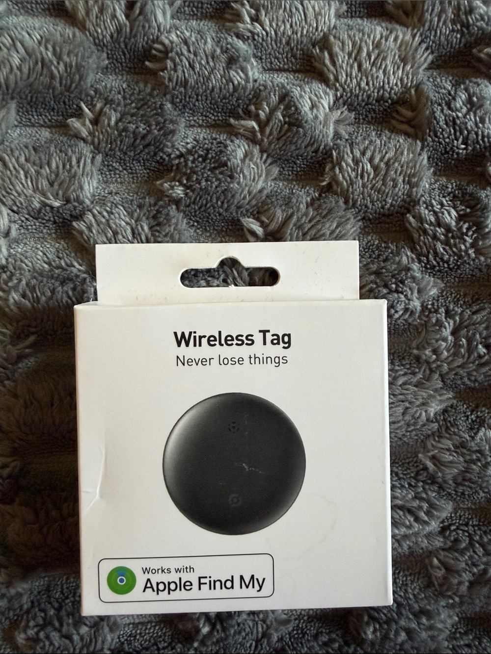 Wireless Tag Bluetooth Tracker (Black) - Works with Apple Find My
